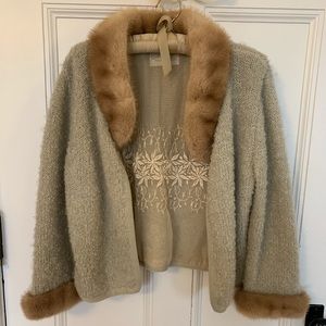 Fur cardigan